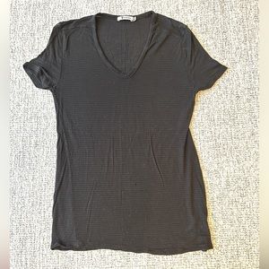 T by Alexander Wang black Small S black stripped ribbed thin tissue tee T-shirt
